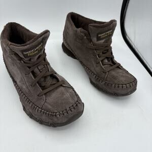 Skechers Relaxed Fit Shoes Womens Size 7 Chukka Boot Faux‎ Fur Lined SN 49013